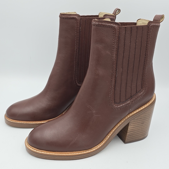 NWOT Marc Fisher LTD Halida Heeled Booties, Dark Natural 120, Women's 11M - Picture 4 of 13